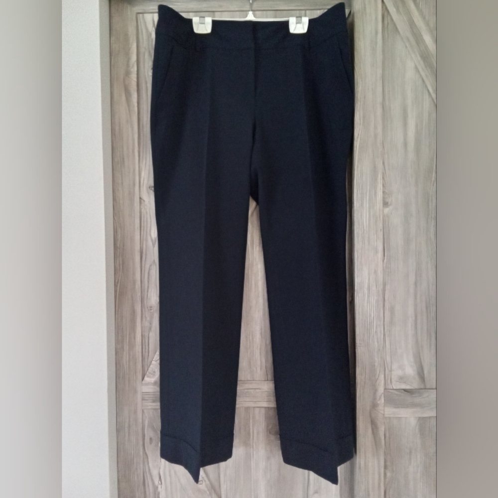 Nygard Collection Navy Cuffed Dress Pants 14